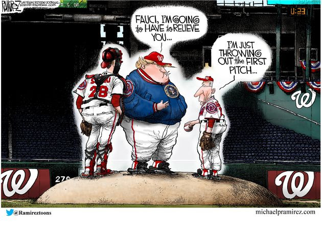 trump fauci baseball