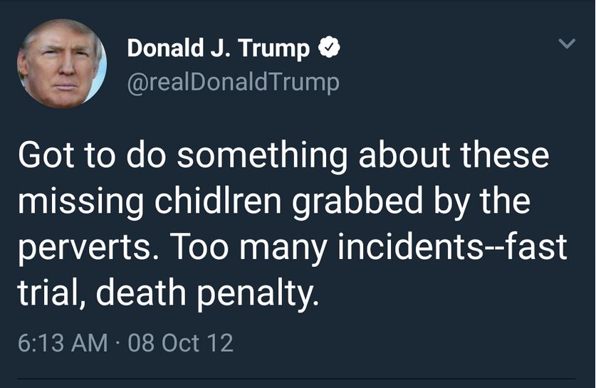 tt death penalty pedophilia