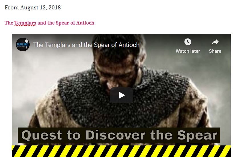 video removed by N M Hart