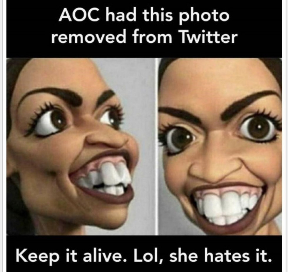 aoc democrat teeth