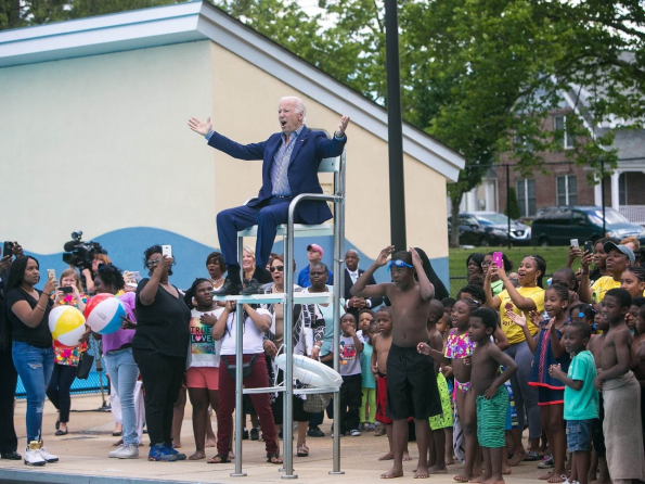 biden at pool