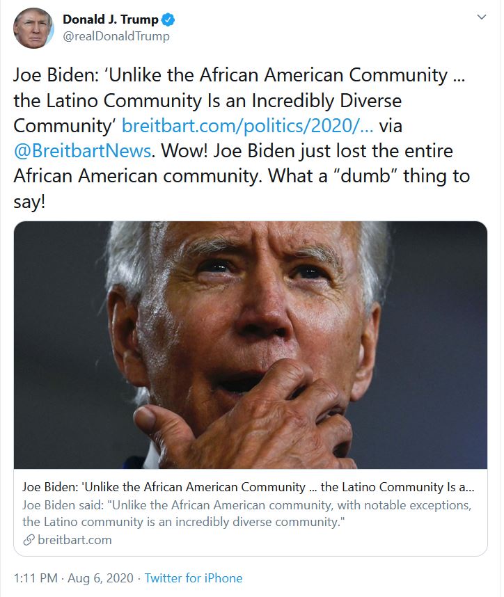 biden racist comment