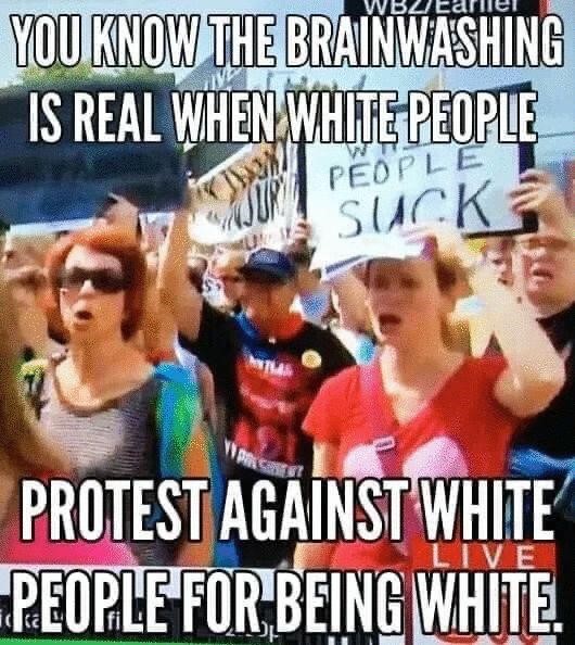brainwashing white people
