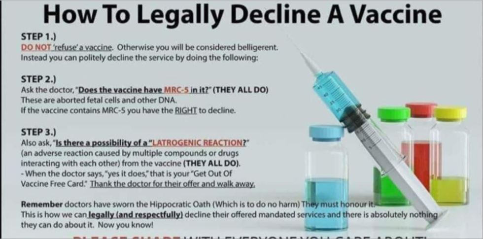 decline a vaccine