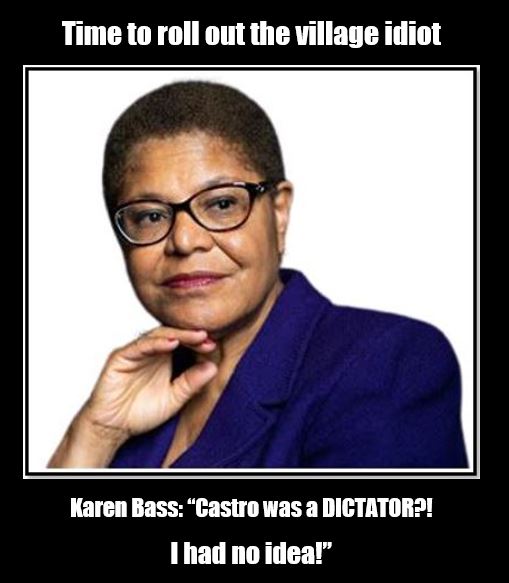 karen bass village idiot