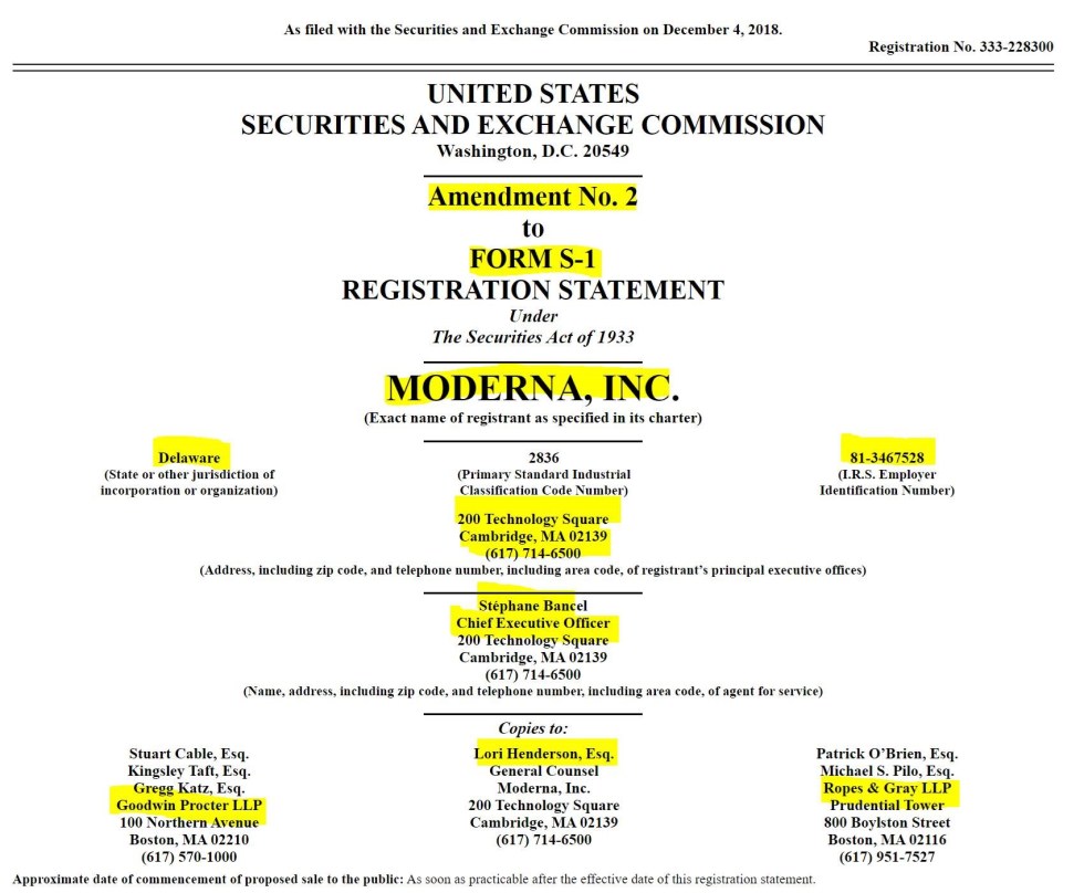 moderna registration