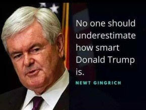 newt gingrich trump smart