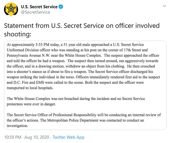 secret service tweet