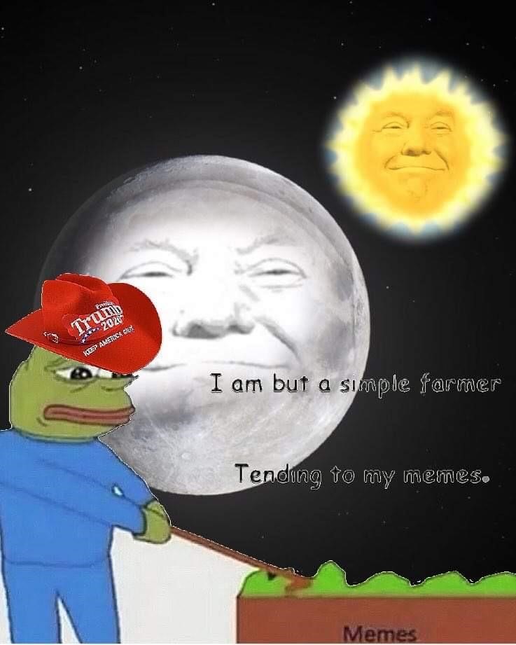 trump moon sun meme farmer pepe