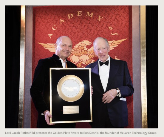 Press Release. (Oct. 10, 2017). 52nd International Academy of Achievement, London and Oxfordshire, keynote speaker Neil Gorsuch. U.S./UK Pilgrims Society. (Lord Jacob Rothschild presents the Golden Plate Award to Ron Dennis, the founder of McLaren Technology Group.)