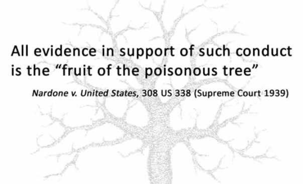 The fruit of the poisonous tree