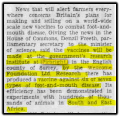 pirbright newspaper clip 1