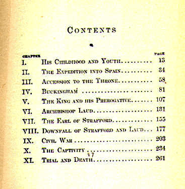 [Contents] from Charles I by Jacob Abbott