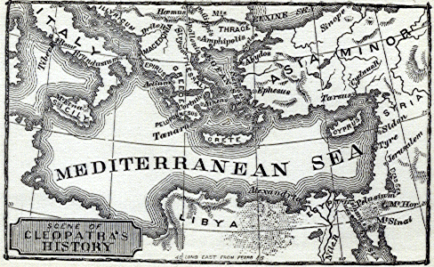 Map of Cleopatra's Home Scene of Cleopatra's history