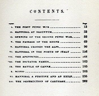 [Contents] from Hannibal by Jacob Abbott