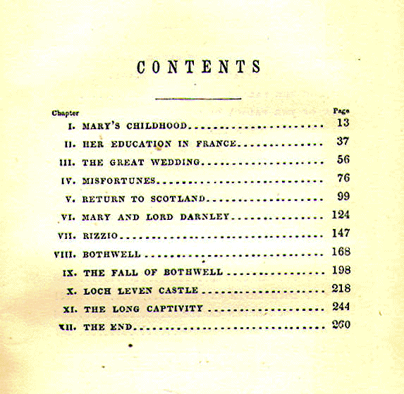 [Contents] from Mary Queen of Scots by Jacob Abbott