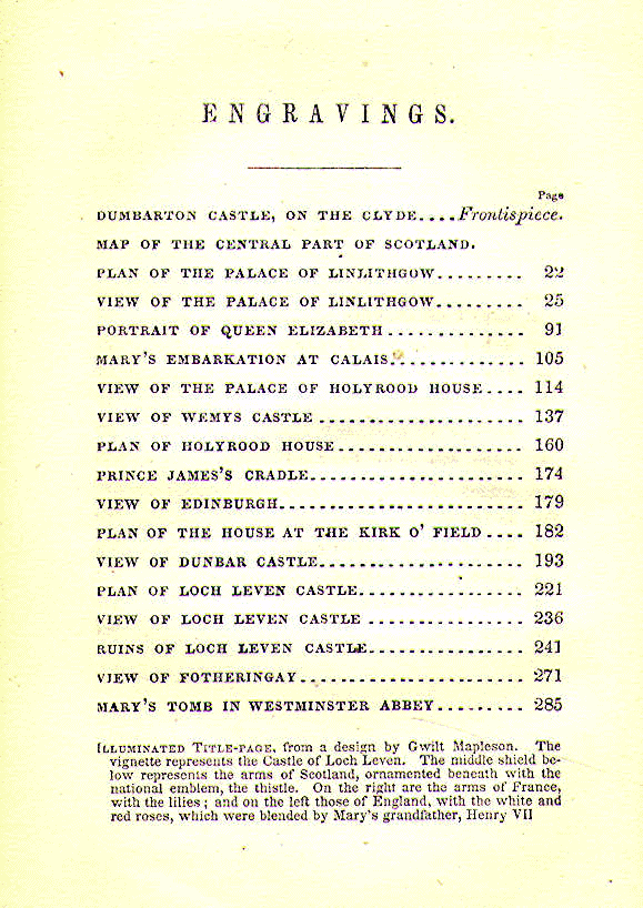 [Engravings] from Mary Queen of Scots by Jacob Abbott