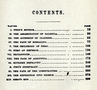[Contents] from Nero by Jacob Abbott