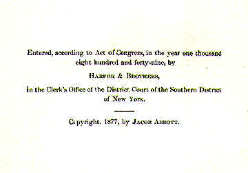 [Copyright Page] from William the Conqueror by Jacob Abbott