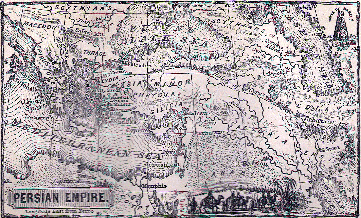 Map of the Persian Empire Persian Empire