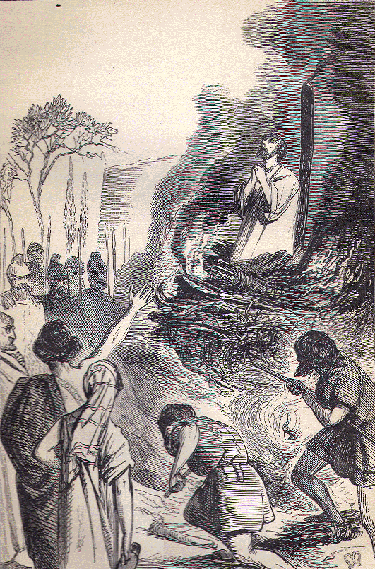 The martyrdom of Fructuosus, Bishop of Tarragona.