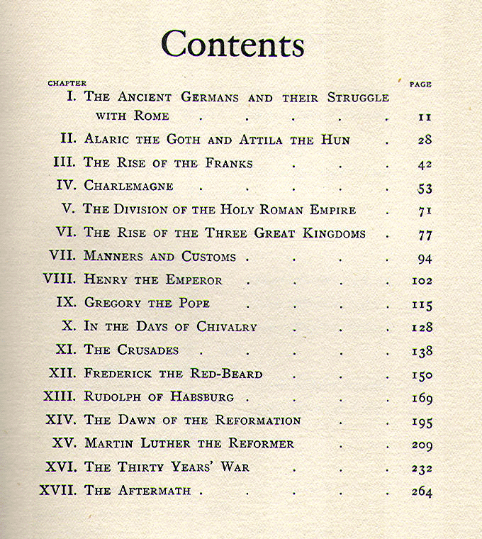 [Contents] from Stories from German History by Florence Aston