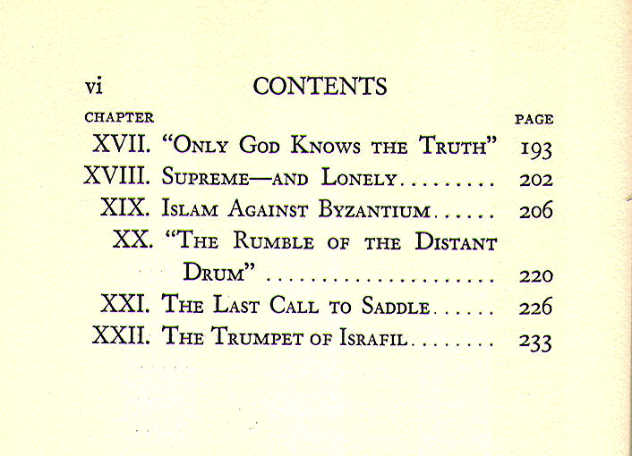 [Contents, 2 of 2] from Harun Al-Rashid by Gabriel Audisio