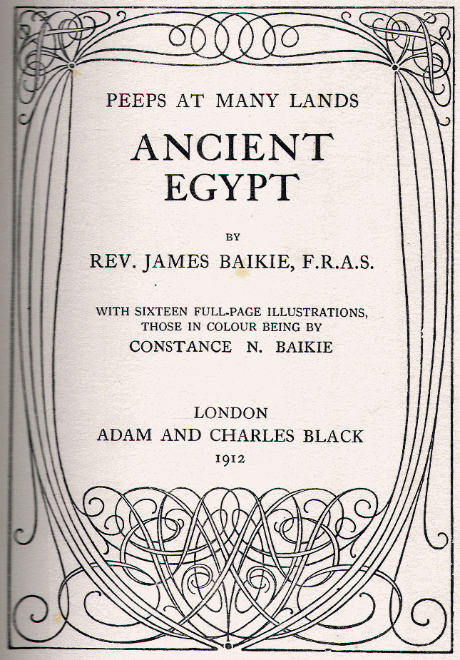 [Title Page] from Peeps at Ancient Egypt by Jamse Baikie