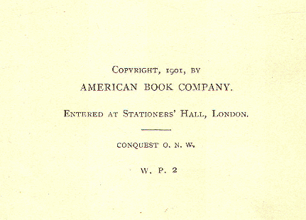 [Copyright Page] from Conquest of the Old Northwest by James Baldwin