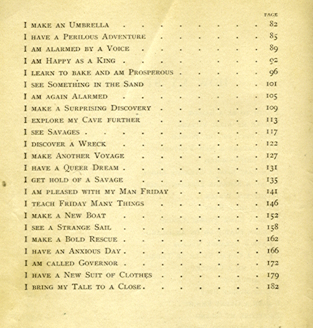[Contents Page 2 of 2] from Robinson Crusoe  by James Baldwin