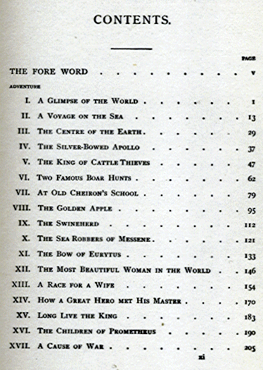 [Contents] from Golden Age of Greek Heroes by James Baldwin