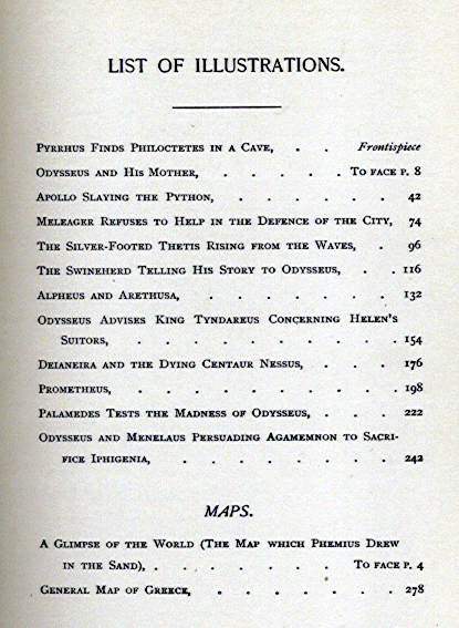 [List of Illustrations] from Golden Age of Greek Heroes by James Baldwin