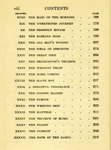 [Contents (continued)] from The Sampo by James Baldwin