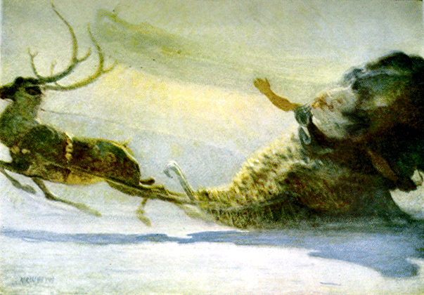 magician and reindeer