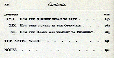 [Contents (continued)] from The Story of Siegfried by James Baldwin