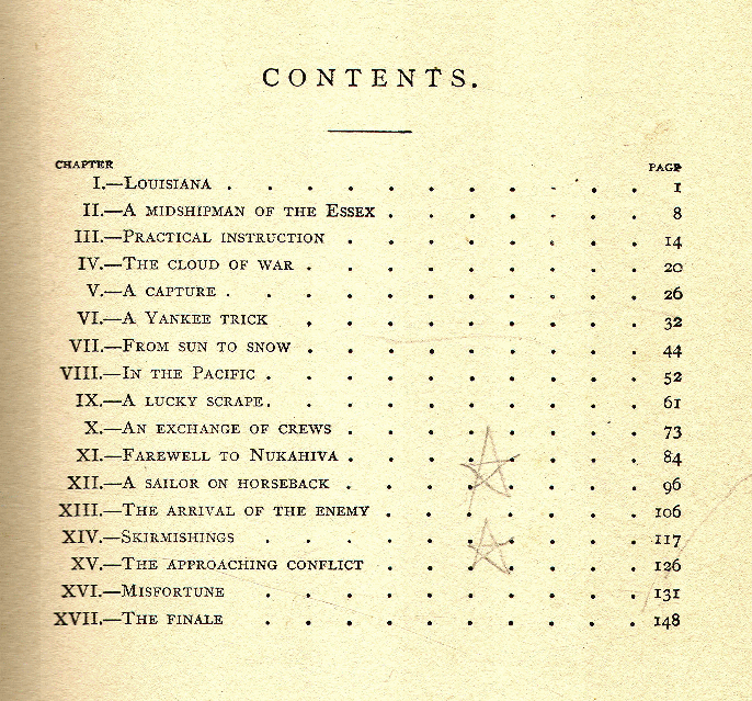 [Contents] from Midshipman Farragut by James Barnes