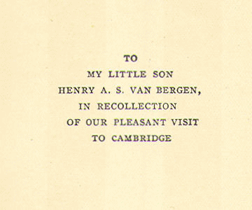 [Dedication Page] from A Boy of Old Japan by R. Van Bergen