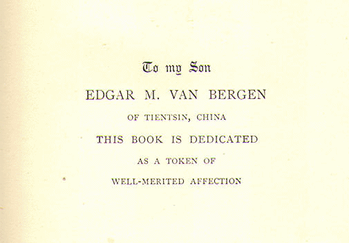 [Dedication Page] from The Story of Japan by R. Van Bergen