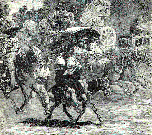 On the Road to the bull-fight.