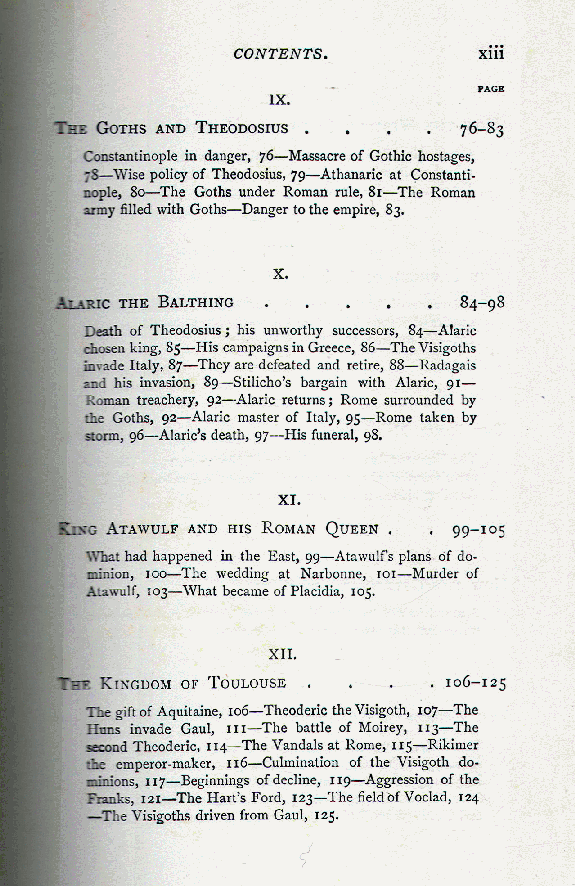 [Contents, Page 3 of 8] from The Goths by Henry Bradley