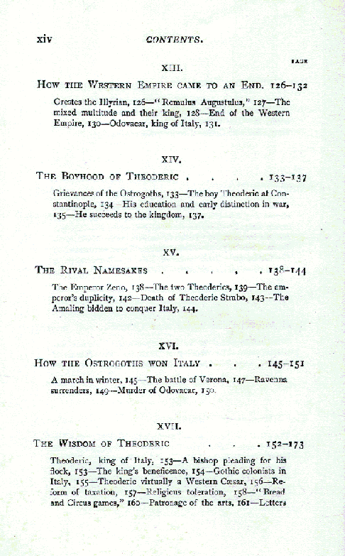 [Contents, Page 4 of 8] from The Goths by Henry Bradley