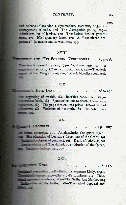 [Contents, Page 5 of 8] from The Goths by Henry Bradley