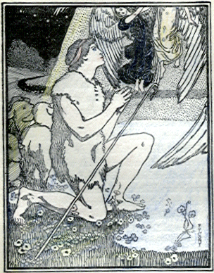 [Illustration] from Saints and Friendly Beasts by Abbie F. Brown