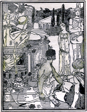 [Illustration] from Saints and Friendly Beasts by Abbie F. Brown