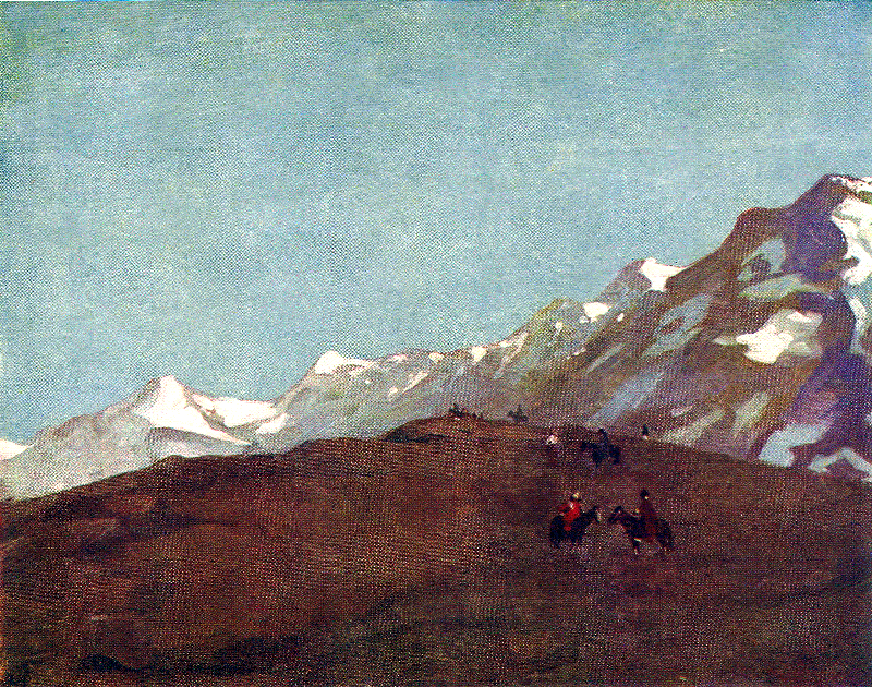 The snow-clad Andes.