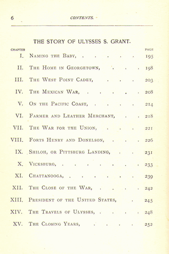 [Contents, Page 4 of 4] from Four American Patriots by Alma H. Burton