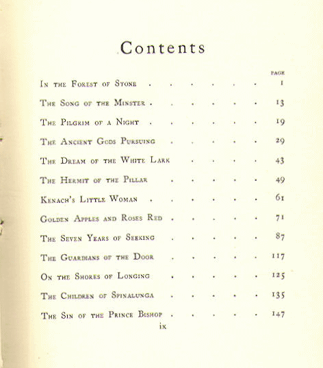 [Contents, Page 1 of 2] from Child's Book of Saints by William Canton