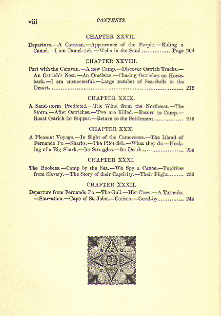 [Contents, Page 4 of 4] from My Apingi Kingdom by Paul du Chaillu