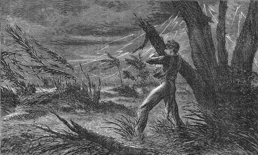 Night storm in Africa