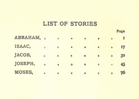 [Contents] from Stories from the Old Testament by Louey Chisholm